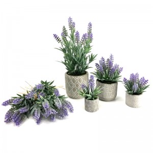 Moderne kunstig pot plante Home Decor Lavendel blomster arrangementer bordplade dekoration